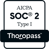 AICPA SOC 2 Type I certified by Thoropass